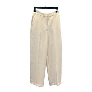 NWT Aritzia The Limitless Pant Wilfred Crepette Size 6 Short Wide Leg Cream
